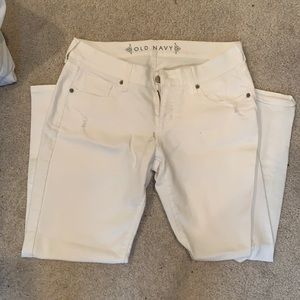 old navy EUC white jeans